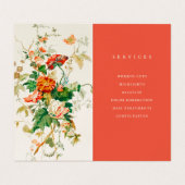 Kleurrijke bloemboog visitekaartjes (Binnenkant ongevouwen)