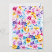 Kleurrijke Bloemen 100ste Verjaardagsfeest Kaart (Achterkant)