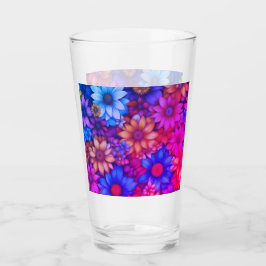 Kleurrijke Bloemen Abstract #76 Glas