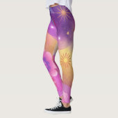 Kleurrijke bloemen Abstracte Leggings (Links)