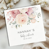 Kleurrijke bloemen, Baby shower Servet