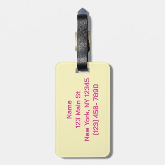 Kleurrijke bloemen bagagelabel (Achterkant verticaal)