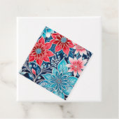 Kleurrijke Bloemen Batik Art Gift Labels (In situ)