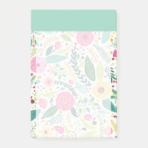 Kleurrijke bloemen Blauwe lucht kleurblok Girly Post-it® Notes