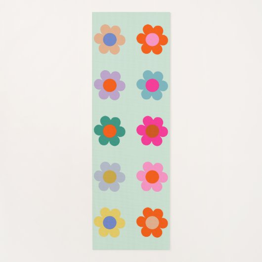 Kleurrijke Bloemen Bloemen Yogamat (Voorkant)