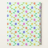 Kleurrijke bloemen, bloemmotief, groen, boho planner (Achterkant)