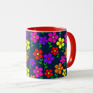 Kleurrijke Bloemen Bloemmotief Mok