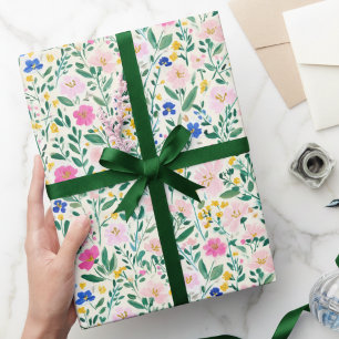 Kleurrijke Bloemen Bloemstuk Cadeaupapier