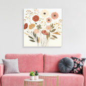 Kleurrijke bloemen Canvas Art (Insitu (Woonkamer))