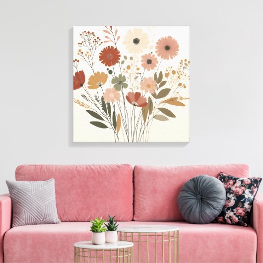Kleurrijke bloemen Canvas Art (Insitu (Woonkamer))