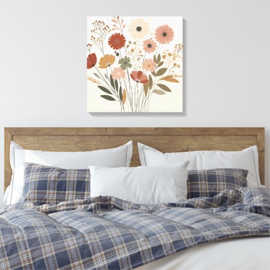Kleurrijke bloemen Canvas Art (Insitu (Slaapkamer))