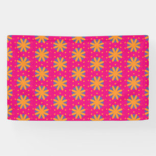 Kleurrijke bloemen cirkel vormen spandoek