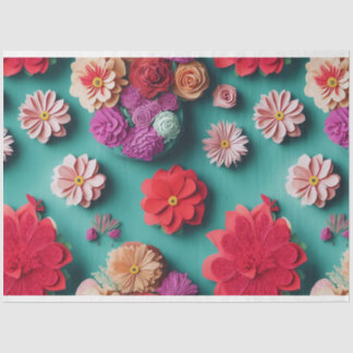 Kleurrijke bloemen, een visuele symfonie tissuepapier