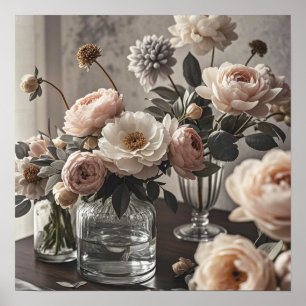 Kleurrijke bloemen Elegante geïnspireerde bloemen Poster