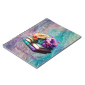 Kleurrijke bloemen en boeken notitieboek (Linkerzijde)