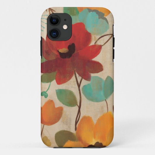 Kleurrijke bloemen en knoppen Case-Mate iPhone case (Achterkant)