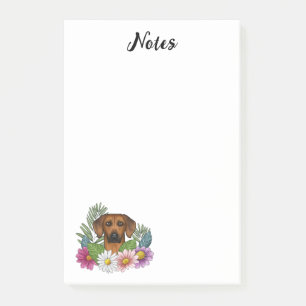 Kleurrijke Bloemen en Tekst op Kop van Rhodesian R Post-it® Notes