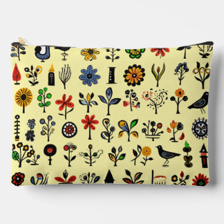 Kleurrijke bloemen en vogels etui