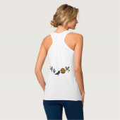 Kleurrijke bloemen en vogels tanktop (Volledige Achterkant)