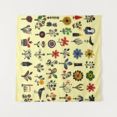 Kleurrijke bloemen en vogels wandkleed (Voorkant (horizontaal))