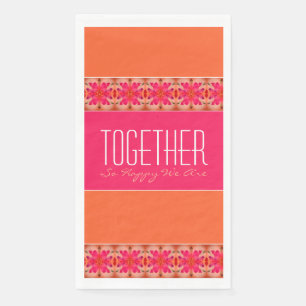 Kleurrijke bloemen geaccentueerd servet