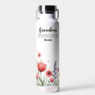 Kleurrijke Bloemen Gelukkig Moeder's Water Fles