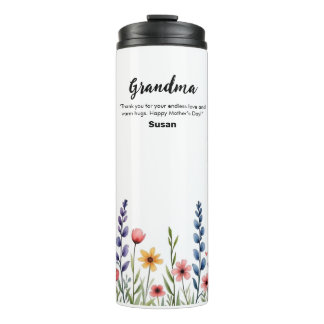 Kleurrijke Bloemen Gelukkige Moeders Gift Tumbler Thermosbeker