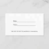 Kleurrijke Bloemen, Gouden Salon Afspraak Herinner Afsprakenkaartje (Achterkant)