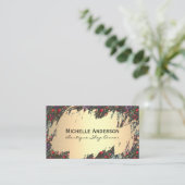 Kleurrijke bloemen | goudmetallisch visitekaartje (Staand voorkant)