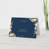 Kleurrijke bloemen grens bedankkaart (Achterkant)