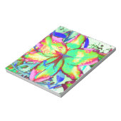 Kleurrijke bloemen groen roze lelie tropische bloe notitieblok (Gedraaid)