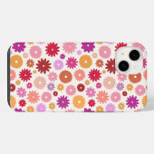 Kleurrijke Bloemen Herhalend Patroon iPhone Hoesje (Achterkant horizontaal)