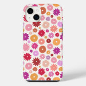 Kleurrijke Bloemen Herhalend Patroon iPhone Hoesje (Achterkant)