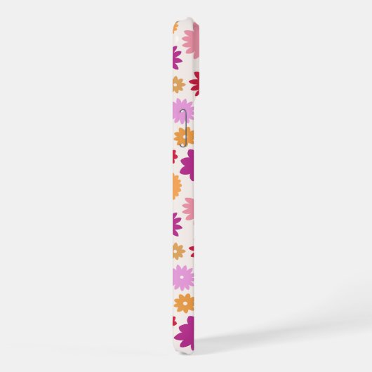 Kleurrijke Bloemen Herhalend Patroon iPhone Hoesje (Rechterkant)