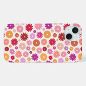 Kleurrijke Bloemen Herhalend Patroon iPhone Hoesje (Achterkant horizontaal)
