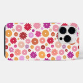 Kleurrijke Bloemen Herhalend Patroon iPhone Hoesje (Achterkant horizontaal)