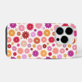 Kleurrijke Bloemen Herhalend Patroon iPhone Hoesje (Achterkant horizontaal)