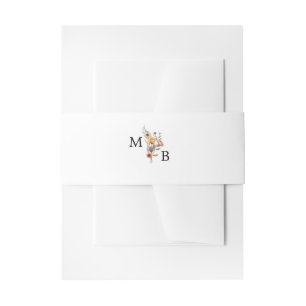 Kleurrijke Bloemen Huwelijk Monogram Uitnodigingen Wikkel