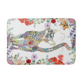 Kleurrijke Bloemen Kat Badmat (Voorkant)