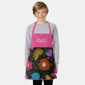 kleurrijke bloemen | KINDER Schort (Gedragen)