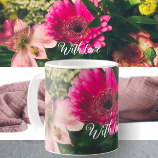 Kleurrijke bloemen koffiemok