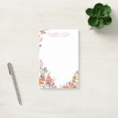 Kleurrijke bloemen krans bruiloft planner post-it® notes (Kantoor)