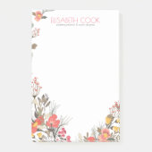 Kleurrijke bloemen krans bruiloft planner post-it® notes (Voorkant)