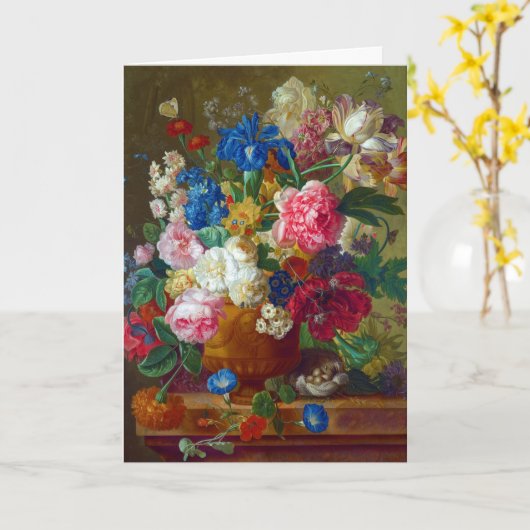 Kleurrijke  bloemen Kunstschilders Kaart (Gele Bloem)