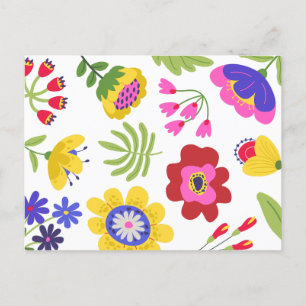 Kleurrijke bloemen leuk briefkaart