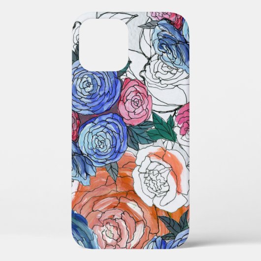 Kleurrijke bloemen: Levendig naadloos patroon Case-Mate iPhone Case (Achterkant)
