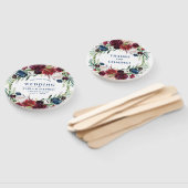 Kleurrijke bloemen lijst bruiloft handwaaier (Niet-gemonteerd)