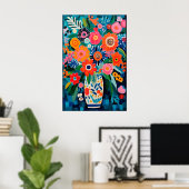 Kleurrijke BLOEMEN MATISSE Geïnspireerde POSTER – (Thuiskantoor)