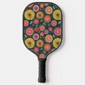 Kleurrijke Bloemen Monogram Pickleball Paddle (Achterkant)