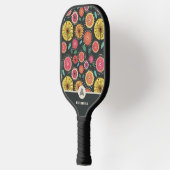 Kleurrijke Bloemen Monogram Pickleball Paddle (Links)
